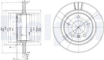 Bremžu diski DELPHI BG3530C