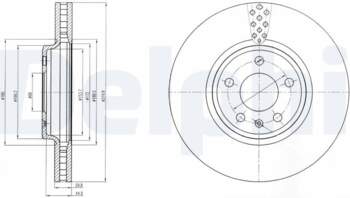 Bremžu diski DELPHI BG4080C