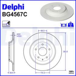 Bremžu diski DELPHI BG4567C