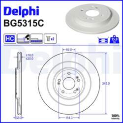 Bremžu diski DELPHI BG5315C