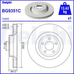Bremžu diski DELPHI BG9351C
