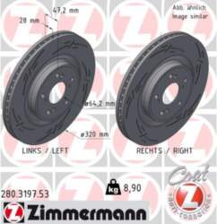 Bremžu diski ZIMMERMANN 280.3197.53