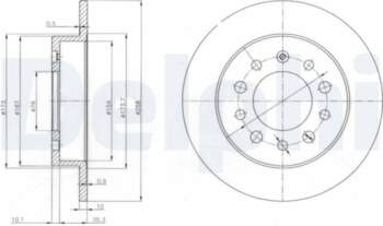 Bremžu diski DELPHI BG3862