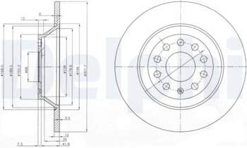 Bremžu diski DELPHI BG3956C