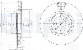 Bremžu diski DELPHI BG4002