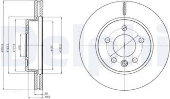 Bremžu diski DELPHI BG4343C