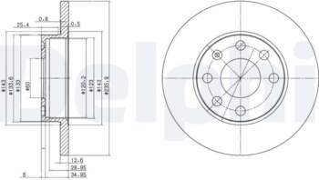 Bremžu diski DELPHI BG2148