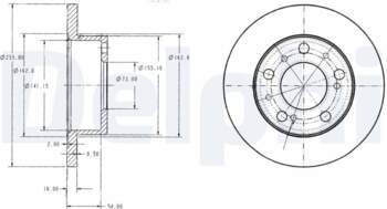 Bremžu diski DELPHI BG2253