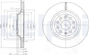 Bremžu diski DELPHI BG3975
