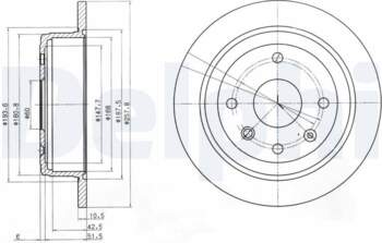 Bremžu diski DELPHI BG4091