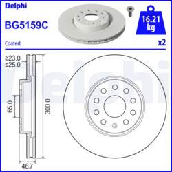 Bremžu diski DELPHI BG5159C