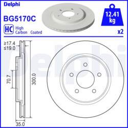 Bremžu diski DELPHI BG5170C