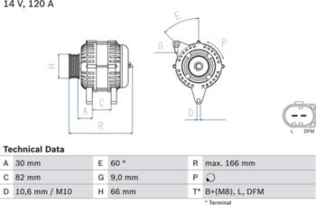 Ģenerators BOSCH 0 986 044 330
