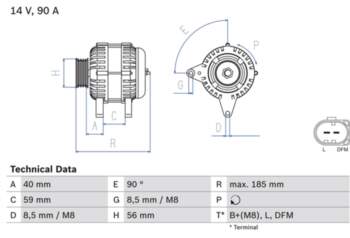 Ģenerators BOSCH 0 986 044 380