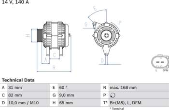 Ģenerators BOSCH 0 986 044 470