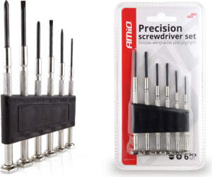 Precision screwdriver set, 6 pcs AMIO