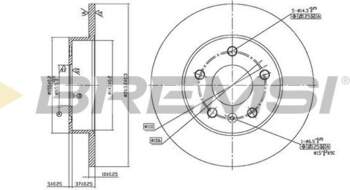 Bremžu diski BREMSI CD7044S