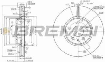 Bremžu diski BREMSI CD8337V
