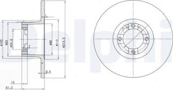 Bremžu diski DELPHI BG2081