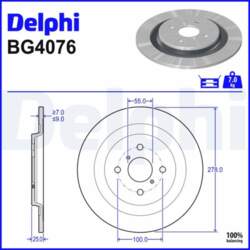 Bremžu diski DELPHI BG4076