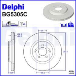 Bremžu diski DELPHI BG5305C