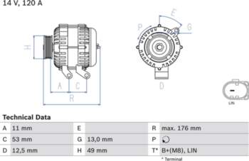 Ģenerators BOSCH 0 986 082 220
