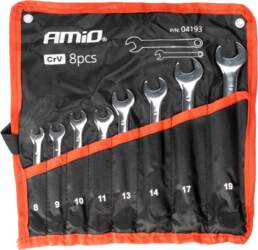 Open end spanners set 8-19 mm