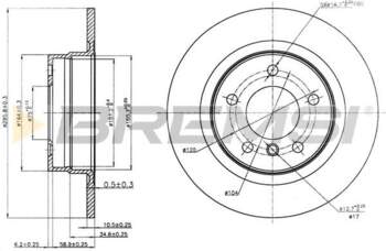 Bremžu diski BREMSI CD7230S