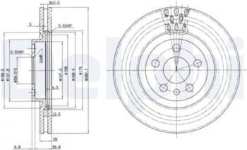 Bremžu diski DELPHI BG2844