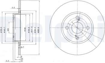 Bremžu diski DELPHI BG3186