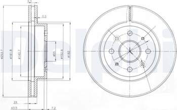 Bremžu diski DELPHI BG4019