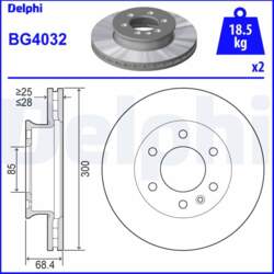 Bremžu diski DELPHI BG4032