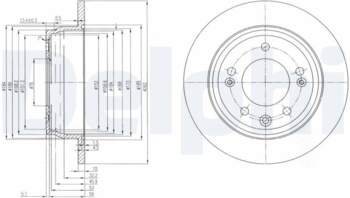 Bremžu diski DELPHI BG4082C