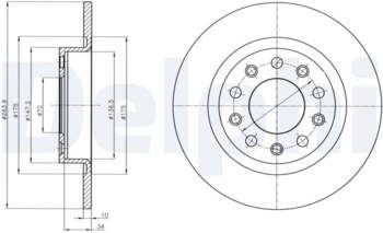 Bremžu diski DELPHI BG4315