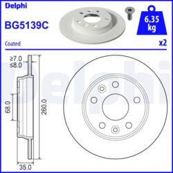 Bremžu diski DELPHI BG5139C