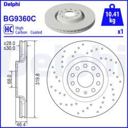 Bremžu diski DELPHI BG9360C