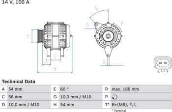 Ģenerators BOSCH 0 986 083 400