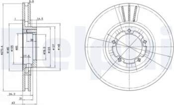 Bremžu diski DELPHI BG2663