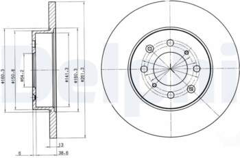 Bremžu diski DELPHI BG3262