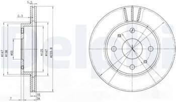 Bremžu diski DELPHI BG3555