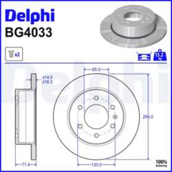 Bremžu diski DELPHI BG4033