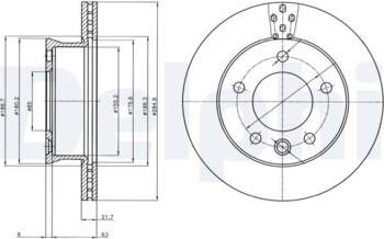 Bremžu diski DELPHI BG4067
