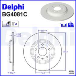 Bremžu diski DELPHI BG4081C