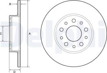 Bremžu diski DELPHI BG4655C