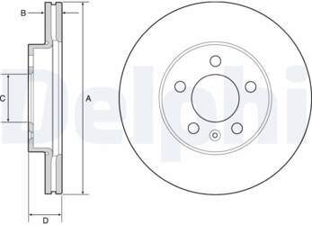 Bremžu diski DELPHI BG4963C