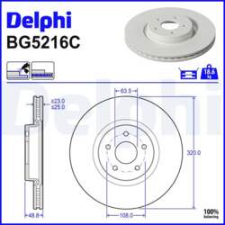 Bremžu diski DELPHI BG5216C