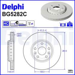 Bremžu diski DELPHI BG5282C