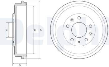 Bremžu trumulis DELPHI BF579