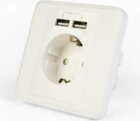 Gembird AC Wall Socket with 2