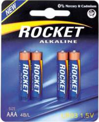 Baterijas Rocket LR03-4BB, AAA, 1.5